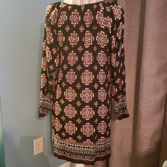 Crinkle Peasant Tunic Dress - Picture 2 of 4